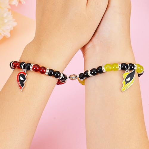 Best Friends Necklace For 2 Bff Matching Heart Puzzle Pendant Silver Stainless Steel Chain Superhero Friendship Necklace Bracelet Key Chain Set Jewelry4