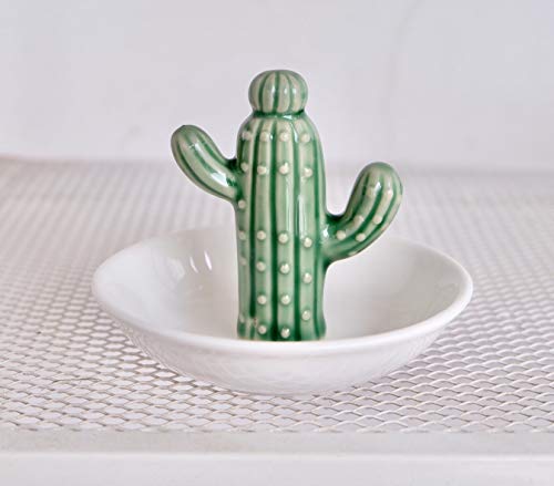 Image of PUDDING CABIN Cactus Gifts for Women Christmas, Cactus Ring Holder Dish, Birthday Gifts for Women Thanksgiving Xmas Valentine's Day, Decorative Cactus Decor, Home Decor