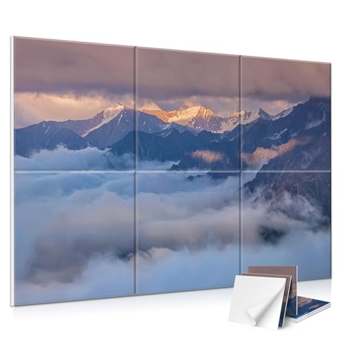 Image of JBER 6 Pack Art Acoustic Panels 72 inch x 48 inch, The Caucasus Mountains