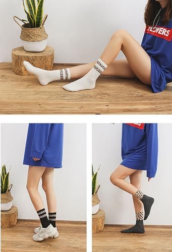 Image of YYaaloa Women Above Ankle Crew Socks Soft Cotton Casual Calf Workout Socks