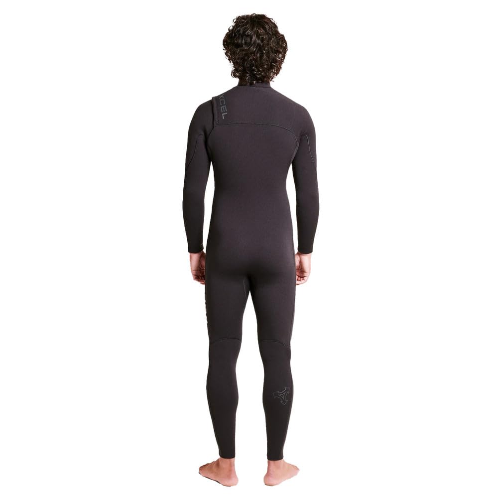 XCEL 2025 Hombres Comp + 4/3mm Chest Zip Neopreno MN43CPC4 - Black