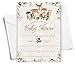 Printed Party Baby Shower Invitations and Envelopes, Woodland Animals, Set of 25