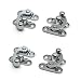 Karcy Left Latch Hook Hasp Wood Jewelry Box Hasp Catch Buckle Shackle Lock - Pack of 4