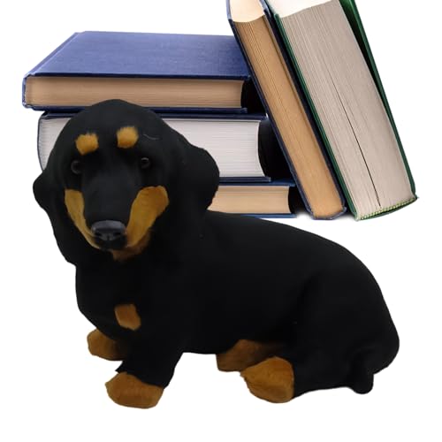 Generico Simpático peluche Dachshund – Muñeca para perros de estilo anime, figura enorme y esponjosa | Regalo expresivo y realista para cachorros, para estudiantes, niños, jóvenes, padres, amigos