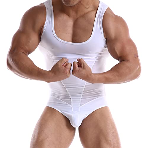 QiaTi Hommes de Soutiens athlétiques pour Hommes Body One Piece Justaucorps de Base Cover
