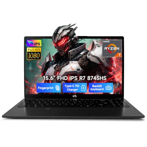Image of NIMO 15.6 inch FHD AI-Creator-Laptop, AMD R7 8745HS 8 Cores, 64GB DDR5 2TB SSD | (Beat i7-1360P up to 4.9GHz) Radeon 780M, FHD 100W Fast PD for Video Editing, Light Gaming & Remote Streaming, 2-Yr Warranty