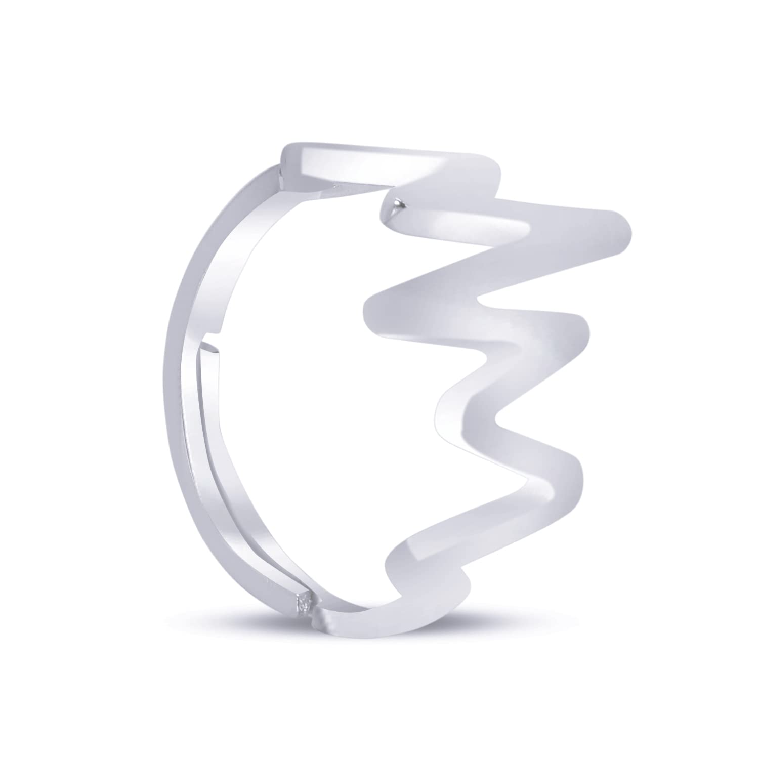 NEMICHAND JEWELS Pure 925 Silver Heart Beat Adjustable Rings For Women (B09J3WW7ZK) Amazon Price History, Amazon Price Tracker