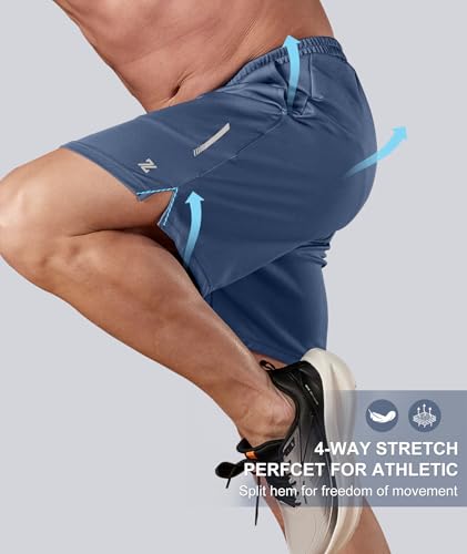 ZITY 7” Inseam Mens Athletic Running Shorts Mesh Quick Dry Gym Shorts - image 4