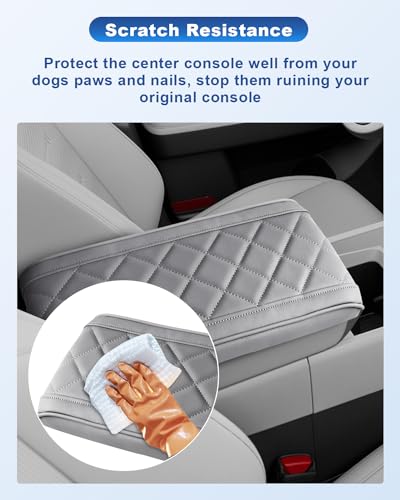 Image of CDEFG for 2024 2025 2026 Hyundai Santa Fe Center Console Cover, for 2024-2026 Hyundai Santa Fe MX5 Accessories Armrest Cover Middle Console Pad(Require Armrest Lid Removal)