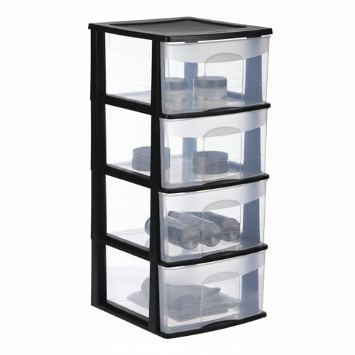 La mejor selección de Cajonera de Plastico Walmart los 5 mejores. 46 Italhome Cajonera De Plástico, Cajonero Organizador Multiusos De Color Negro Con 4 Cajones Transparentes Fox