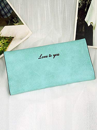 pedkit Mulheres carteira longo bolsa amor para você cor sólida embreagem vintage moda dinheiro clipe