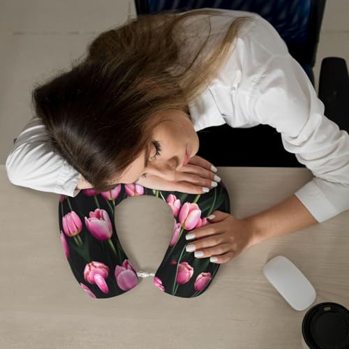 Almohada de espuma viscoelástica con funda negra miniatura 7