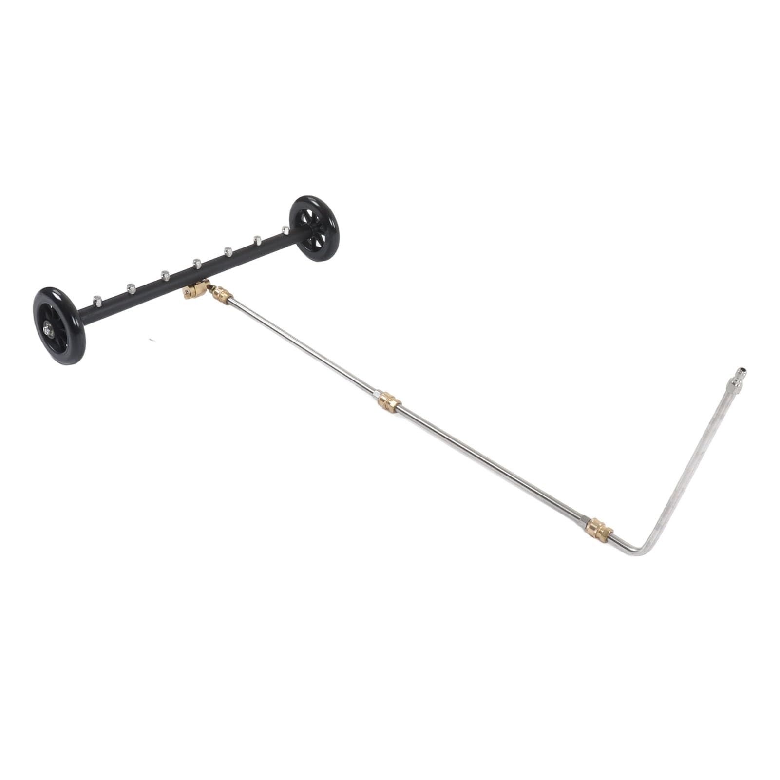 Limpiador de Chasis 4000 PSI 2 en 1 Accesorio de Lavadora a Presión de Escoba de Agua con 4 Boquillas de Acero Inoxidable, Conexión Rápida de 1/4 de Pulgada, Cuerpo de Aleación de Aluminio