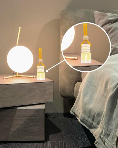 Image of ikeda fragrance Car Air Freshener, 2pcs 4ml Car Scents,45-Days Keep Fragrance,Automotive Hanging Diffuser Bottles,Remove Auto Odor Long-Lasting Fresh Air for Home Deodorizer (Glass, Vanilla)