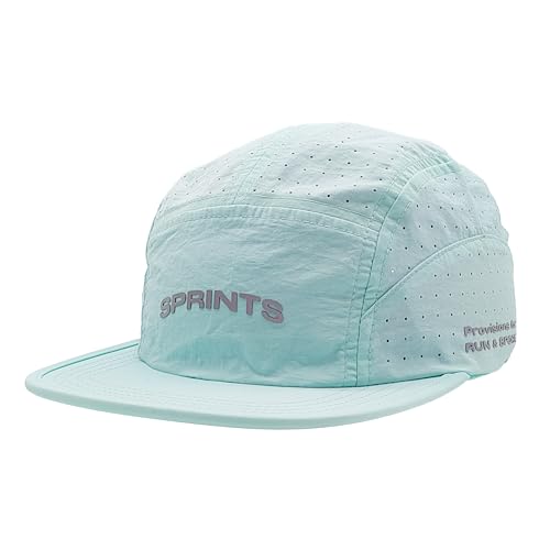 Sprints Blaze 5 Panel Hat | Lightweight Performance Running Cap Breathable Quick-Dry Adjustable Fit | Unisex (Iced Out)