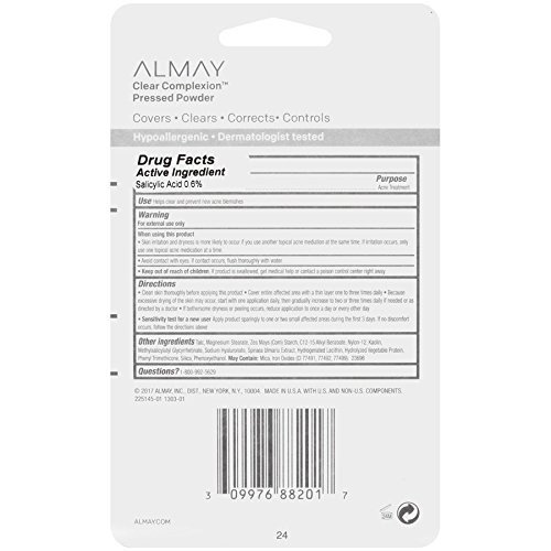Almay Clear Complexion Pressed Powder, Light 100, 0.35-Ounce Packages (Pack Of 2) #TOP2