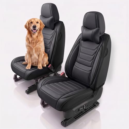 Image of for GMC Terrain 2010-2025 Seat Covers 2P w /Headrests (Black)