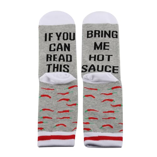 G2TUP 1 Pair Hot Sauce Lover Gift If You Can Read This Bring Me Hot S Socks Food Service Design Socks Spicy Gifts2