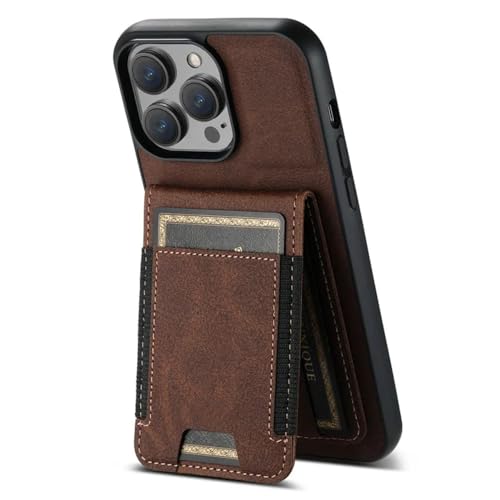 Étui en cuir pour iPhone 15 Pro Max et 14 : l'élégance d'un portefeuille magnétique à rabat