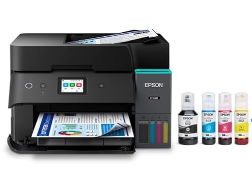 Epson EcoTank ET-4955 Wireless All-in-One Color Supertank Printer, Refillable Tanks, 2.4