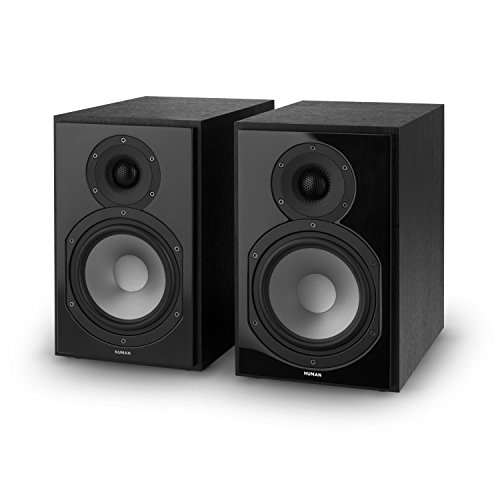 NUMAN Reference 802 Black Edition - Pareja de Altavoces de estantería, Hi-Fi, Alta definición, 2X 120W máx, 2 vías, Altavoz Graves 6.5