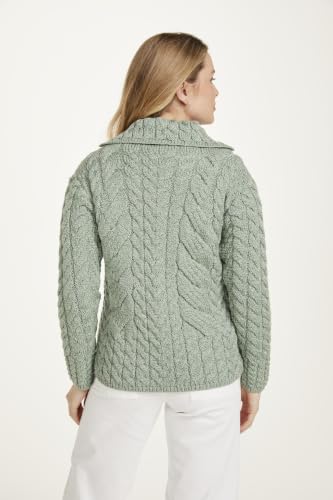 Image of Ladies Buttoned Cabled Cardigan-L