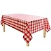 Hiasan Red and White Checkered Tablecloth Rectangle - Stain Resistant, Waterproof and Washable Plaid Table Cloth for Picnic, Holiday Dinner and Kitchen, 60 x 120 Inch