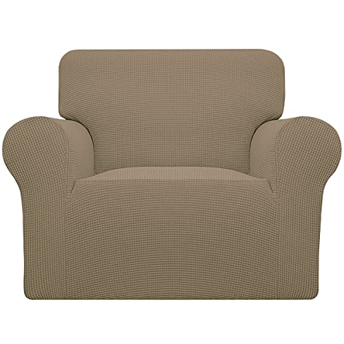 Easy-Going Stretch Chair Slipcover with Arm Washable Tan