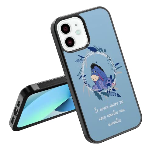 Phone Case Cover For Iphone Se 7 8 X Xr 11 12 13 14 Plus Mini Pro Max Donkey Silicone Eeyore Style Shockproof - Cute Quote Black #TOP17