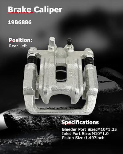 Image of cciyu 19B6886 Rear Left Brake Caliper Assembly w /Bracket For Acura For RDX 2013-2018,For Honda For Crosstour 2012-2015,For Honda For CR-V 2007-2016