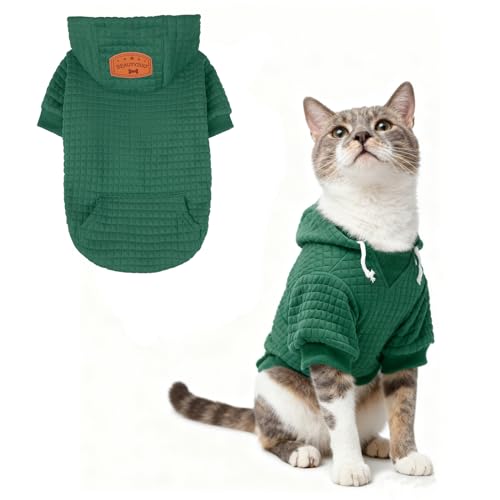 Image of BEAUTYZOO Dog Hoodies Sweater for Small Dogs,Waffle‑Like Laminated Pet Coat