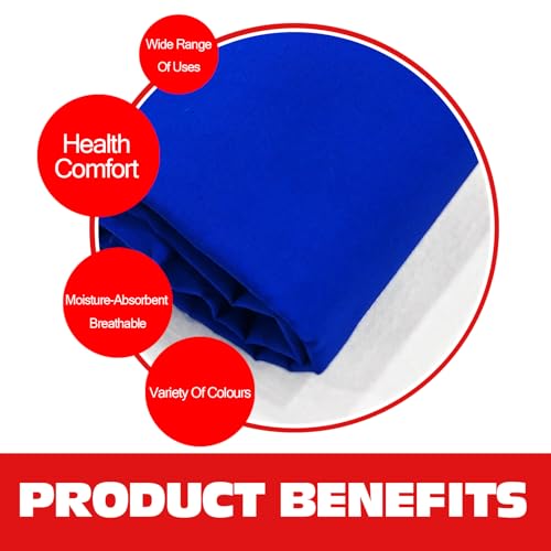 Image of 100% Blue Cotton Fabric for Sewing by 3 Yard, 59 inchWidth Quilting Fabric Medium Weight 5.8 oz, Muslin Fabric by The Yard, Embroidery Cloth