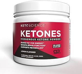 Keto Science Ketones Powder Dietary Supplement, Sugar-Free Lemon Drink Mix, Supports Carb-Fighting Diet & Weight Loss, Packaging May Vary, Green, 5.3 Oz