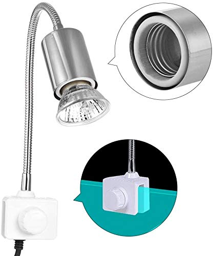 Decdeal Schildpad, warmtelamp voor aquarium, reptiel, met clip, 25 W, 360 graden draaibaar - Afbeelding 5
