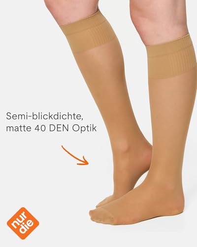 Nur Die Damen Knie Vitastütz Strumpfwaren, Amber, Einheitsgröße EU