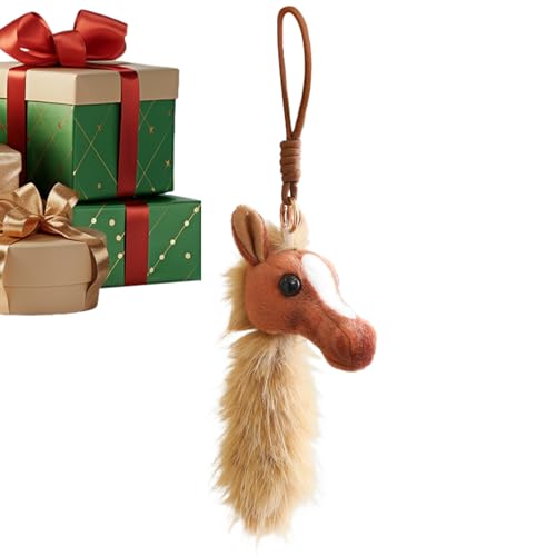 Genérico Dije En Forma De Caballo - Llavero En Forma De Cabeza De Caballo,Llavero De Peluche,Para Mujeres, Hombres, Bolso, Cartera, Mochila, Decoración, Hogar, Escuela, Viaje