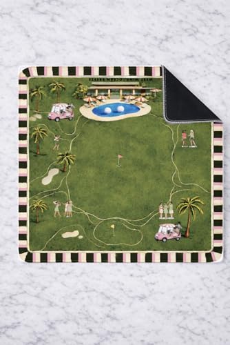 Mahjong Mat Girl Tribe Co Golf Verde 33x33 pulgadas miniatura 1