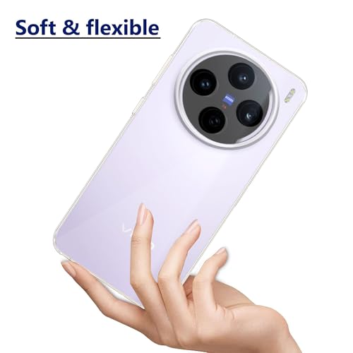 Image of Amazon Brand - Solimo for Vivo X200T 5G Premium Transparent Soft Silicon Crystal Clear Back Cover [Transparent]