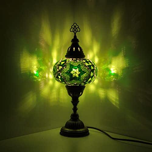 Amazon.com: Mosland Home Turkish Lamp Mosaic Table Lamps | Turkish Moroccan Lamp with Bronze ...