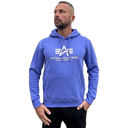Alpha Industries Basic Hoody Kapuzensweat für Herren Electric Violet – Ansicht 1