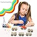 YIVFOX Wooden Small Train Set, Magnetic Toy Train Carriages, DIY Creative Activities, Painting Tools kit (12-Color Paints + 2 Brushes) Children's Hand-Painted Coloring Toys, Children's Art Projects