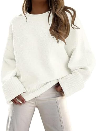 LILLUSORY Women's Oversized Sweaters Fuzzy Chunky Warm Pullover S...