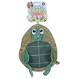 Bow Wow Pet Stuffing-Free Fleck Fur Animal Dog Toy – Crinkle & Squeaker – Plush Tug & Chew Toy – Animal May Vary