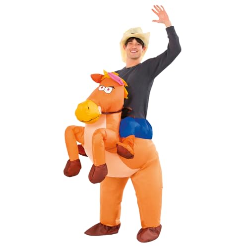 AirSuit® Déguisement Gonflable Cowboy | Costume Gonflable Insolite | Qualité Premium | Taille Adulte 160 à 190cm | Polyester | Agréable à Porter |...