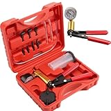 手動真空ポンプセット ブレーキブリーダー 真空テスト＆ブレーキオイル交換キット ブレーキオイルチェンジャー ブレーキオイル 交換 工具 手動 バキュームテスター ブレーキブリーディングキット 超軽量・省力 車輌整備工具 自分だけでブレーキオイル交換＆エア抜き 収納ケース付