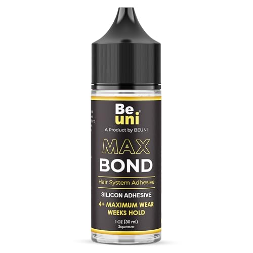 Image of Max Bond Glue 30ml for Hair Wig | Men & Women | Strong Hold 3-4 Weeks | Waterproof Hair Wig Glue Adhesive | Skin Friendly & Flexible | Clear Drying Formula (Pack of 1)