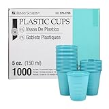Henry Schein 1000 Plastic Blue Disposable Drinking Cups – 5 oz, Double-Coated for Durability, Latex-Free, Embossed Grip, Perfect for Office, Medical & Event Use