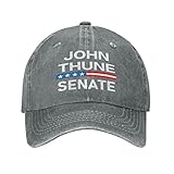 South Dakota John Thune Senate 2022 Election Novelty Baseball Cap Classic Hat for Men Women Adjustable Gray