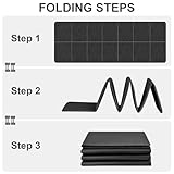 Flintronic Foldable Travel Mat, 4mm Thick Non-Slip TPE Mat for Yoga, Pilates, Fitness, Sports, Training - Black, 183 x 61 x 0.4CM - Image 4