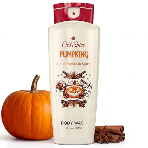 Image of Old Spice Body Wash for Men, Fallidudes Edition, 24 /7 Frightful Freshness, Long Lasting Cleanse & Refresh, Rich Lather, PumpKing Pumpkin Spice Scent, 16 oz